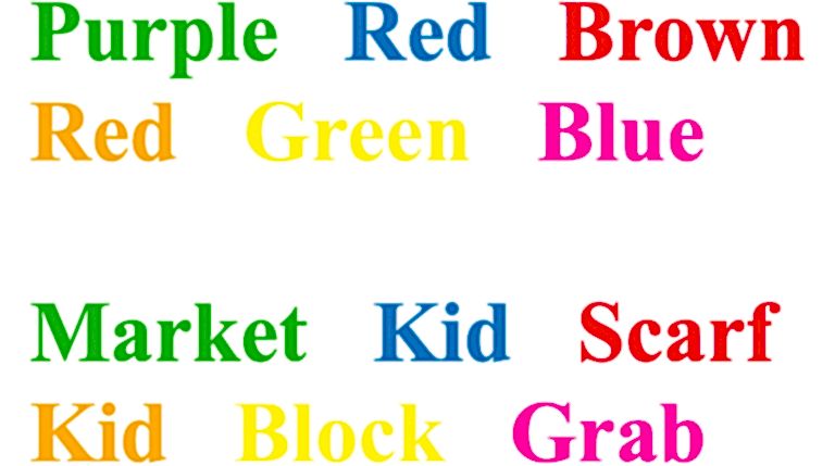 The Stroop effect visualised