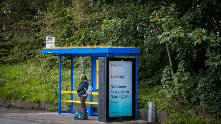 Warrington green mile bus shelter