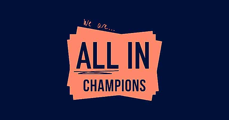 We are All in Champions Twitter blue